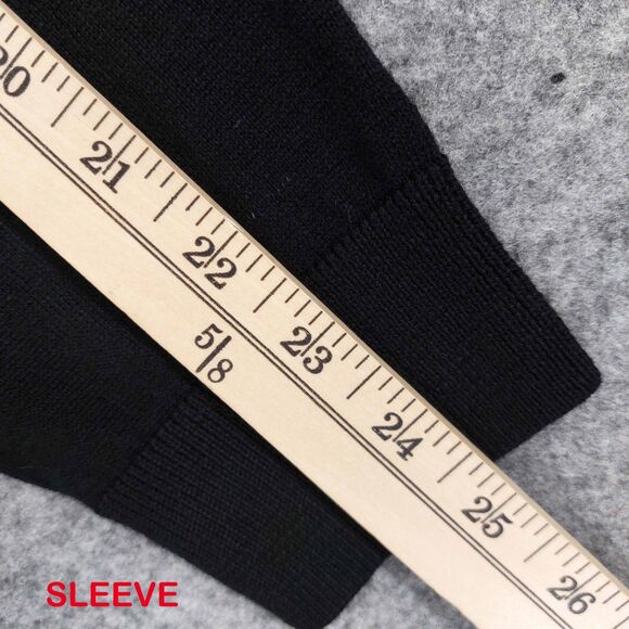 Turnbury Extra Fine Merino Wool Sweater Men’s XL Black V-Neck Classic Knit - Picture 6 of 9